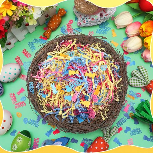 2lb Christmas Basket Stuffers Metallic Red Green Crinkle Cut Paper Shred Filler Merry Christmas Tree Snowflake Elk Confetti Packaging Raffia Stuffers