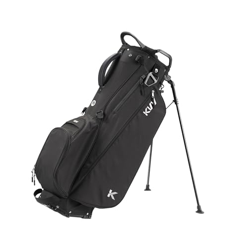 KVV Lightweight Golf Stand Bag with 7 Way Full-Length Dividers, 5 Zippered Pockets, Automatically Adjustable Dual Straps，Elegant Design