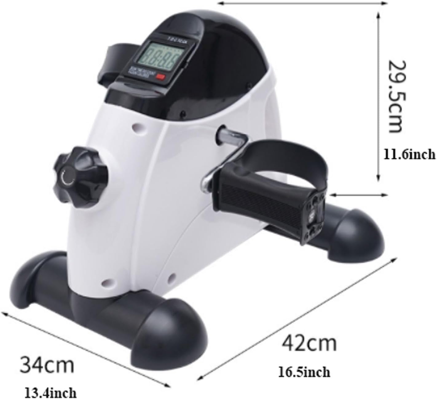 Pedal Exerciser for Seniors, Indoor Bicycle Under Desk Bike Pedal Exerciser Mini Bike for Leg/Arm Elderly Rehabilitation Training Bike Foldable Peddler with LCD Display for Home/Office ，for Seniors Le