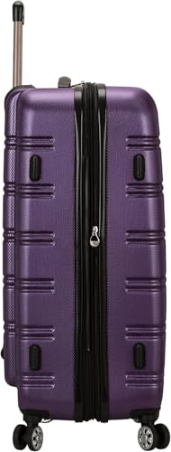 Rockland Melbourne Hardside Expandable Luggage with Spinner Wheels, Blue, Checked Large 28