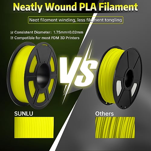 SUNLU Real Wood Fiber PLA Filament, Neatly Wound 1.75mm Dimensional Accuracy +/- 0.03mm, Fit Most FDM 3D Printers, 4kg in Total, 1kg per Spool, 4 Pack,（Wood+Fiber Cherry+Fiber Maple+Fiber Walnut）