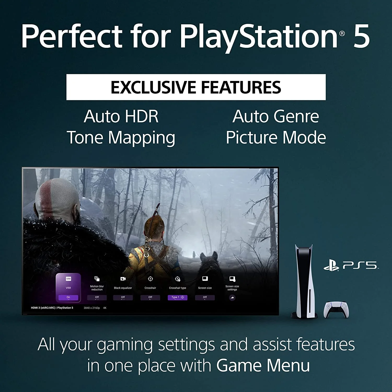 Sony XR65A80L 65 Inch 4K HDR OLED Smart Google TV with PS5 Features with an Additional 1 Year Coverage by Epic Protect (2023)