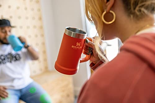 Stanley Stay-Chill Beer Stein 24 oz | Heavy Duty Big Grip Handle | Beer Tumbler Drink Cup, Holds 2 Cans | Insulated Stainless Steel Party Mug | BPA-Free | Azure