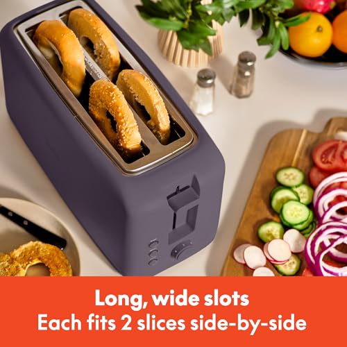 bella 2 Slice Slim Toaster, Fits-anywhere™ Kitchenware, 6 Setting Shade Control with Reheat & Cancel Buttons, Removable Crumb Tray, 10” Long Slot, Anti Jam & Auto Shutoff, 900 Watt, Oatmilk