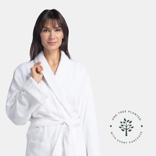 Fishers Finery Womens Premier EcoFabric Turkish Style Terry Spa Robe Ultra Plush