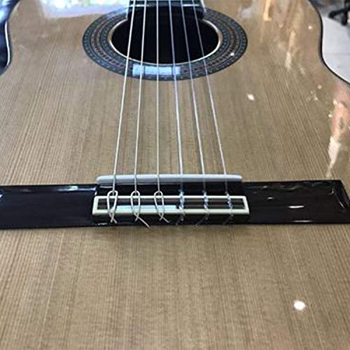 Miwayer 6 String Acoustic Guitar Bone Bridge Saddle and Nut Made of Real Bone