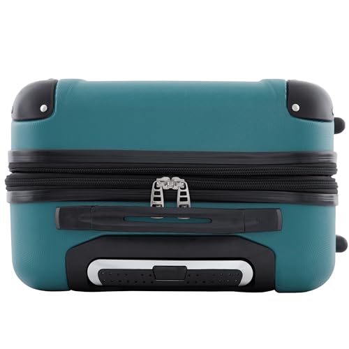 Travelers Club Chicago Hardside Expandable Spinner Luggage, Teal, 20