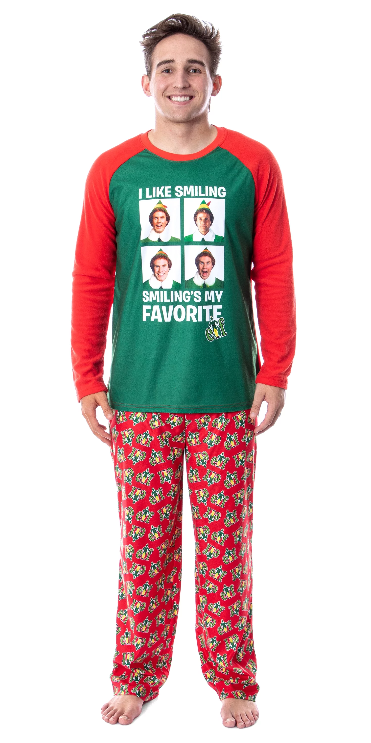 Elf The Movie Mens' Buddy I Like Smiling, Smiling's My Favorite Pajama Set LG