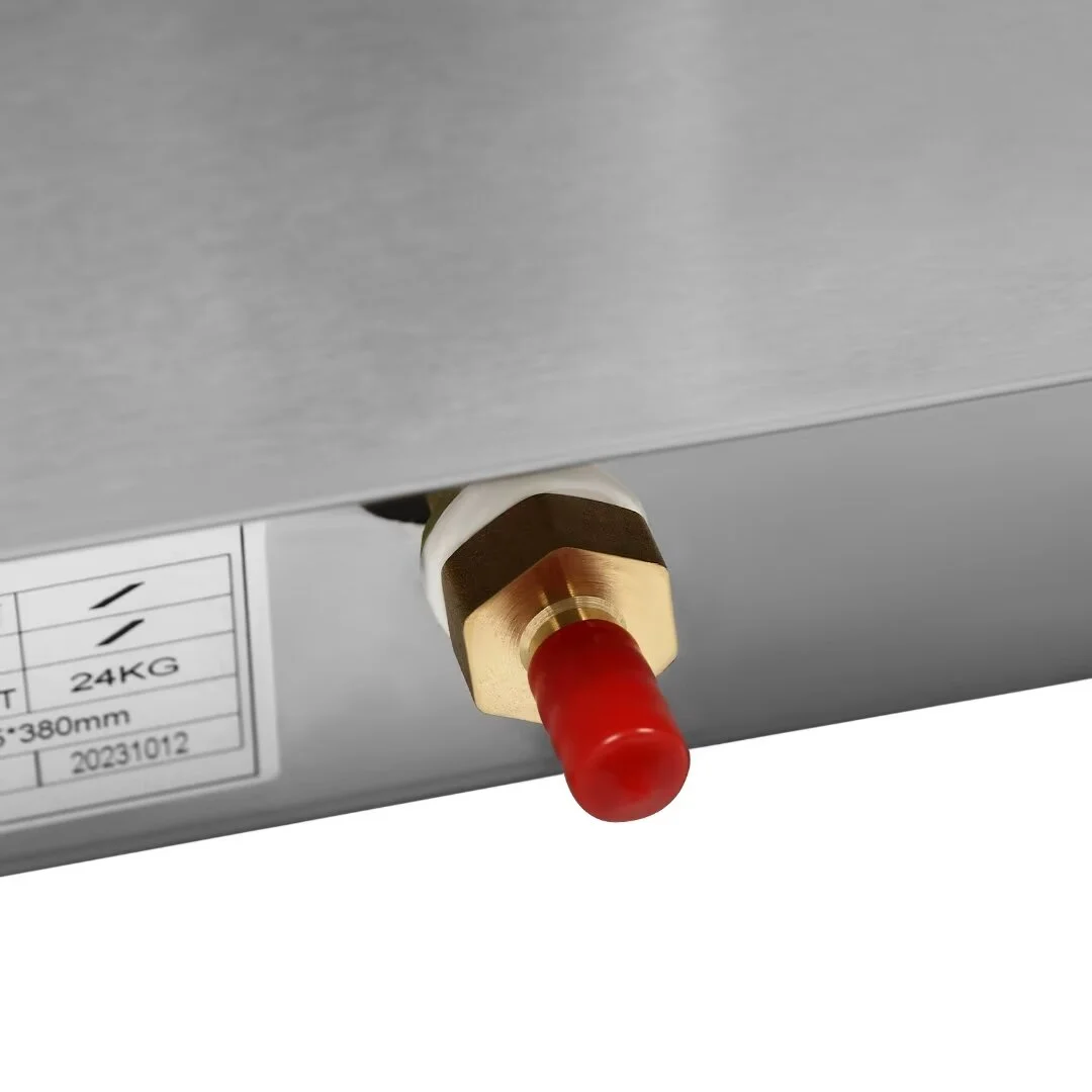 Oukaning Commercial Restaurant Radiant Broiler Char Grill Countertop Gas Grill 2 Burners Stainless Steel