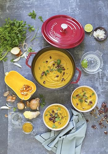 Staub 4 Qt. Round Cocotte-cherry Red