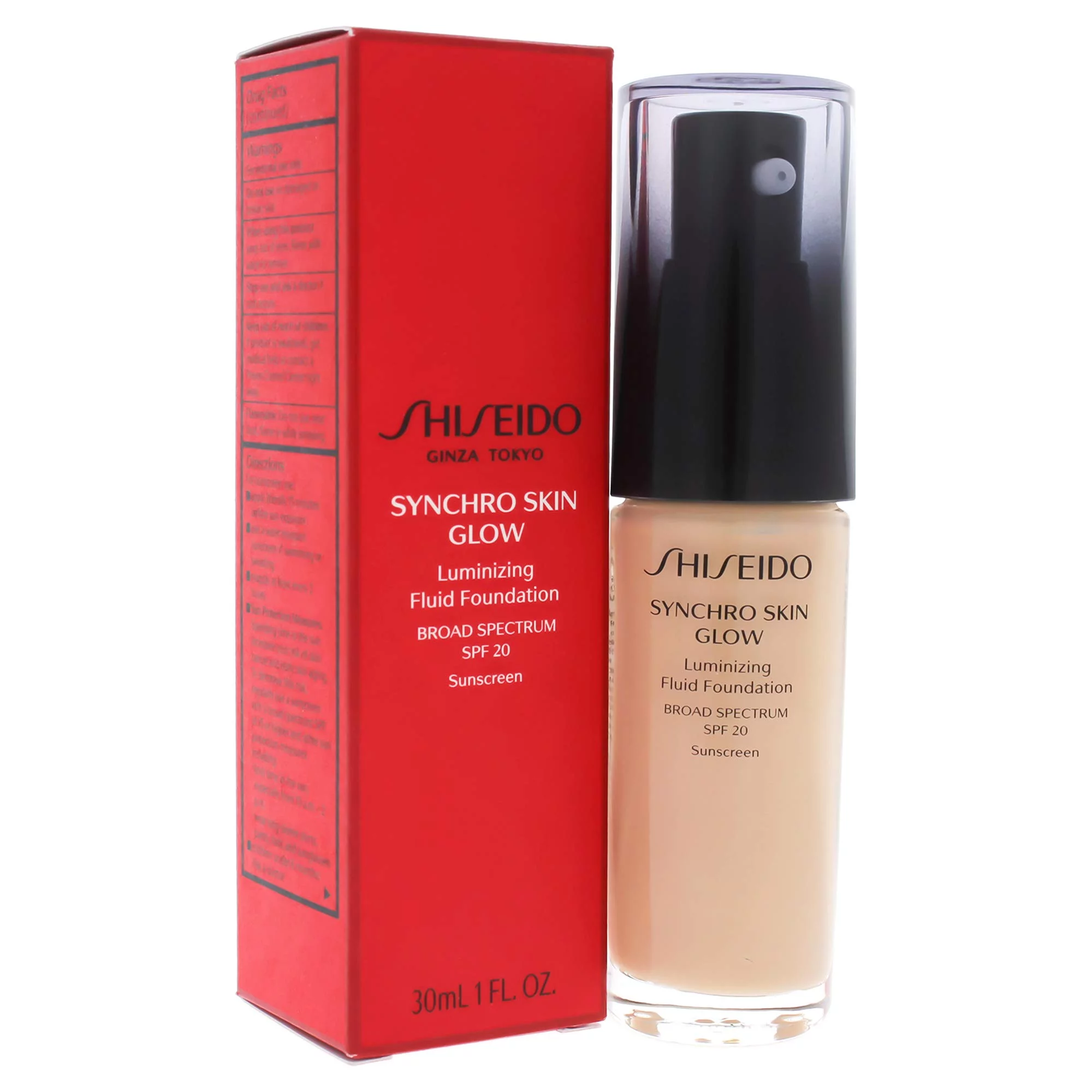 SHISEIDO SYNCHRO SKIN GLOW FOUNDATION 1.0 OZ NEUTRAL SHISEIDO/SYNCHRO SKIN GLOW LUMINATING FLUID FOUNDATION (5) NEUTRAL1.0 OZ (30 ML) SPF 20