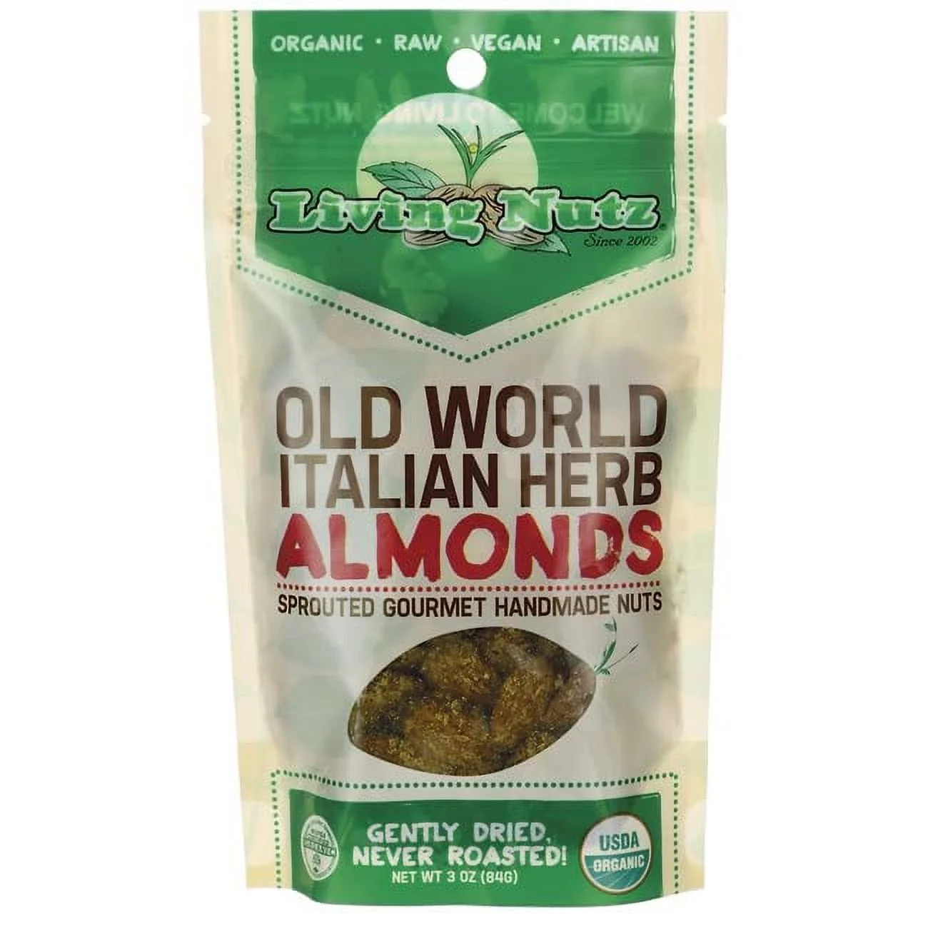 Italian Herb Almonds 3 Ounce Pkg