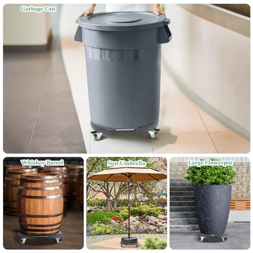 W B D WEIBIDA Plant Caddies with Wheels 2 Pack Heavy Duty Rolling Plant Stand Large Potted Plant Dolly Cart Garden Pot Mover