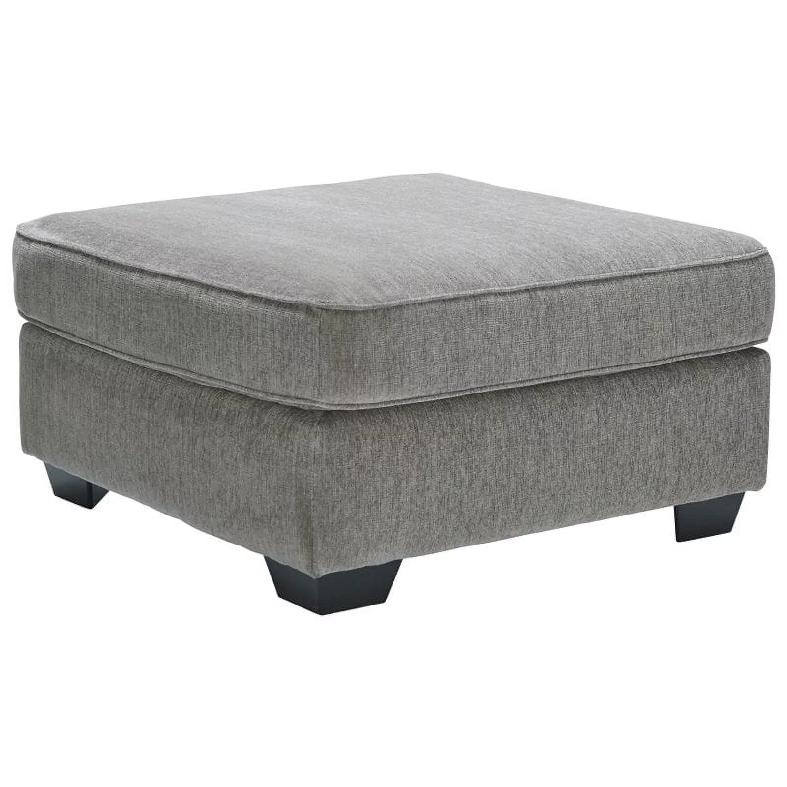 Bowery Hill Contemporary Fabric Gray Oversized Accent Ottoman