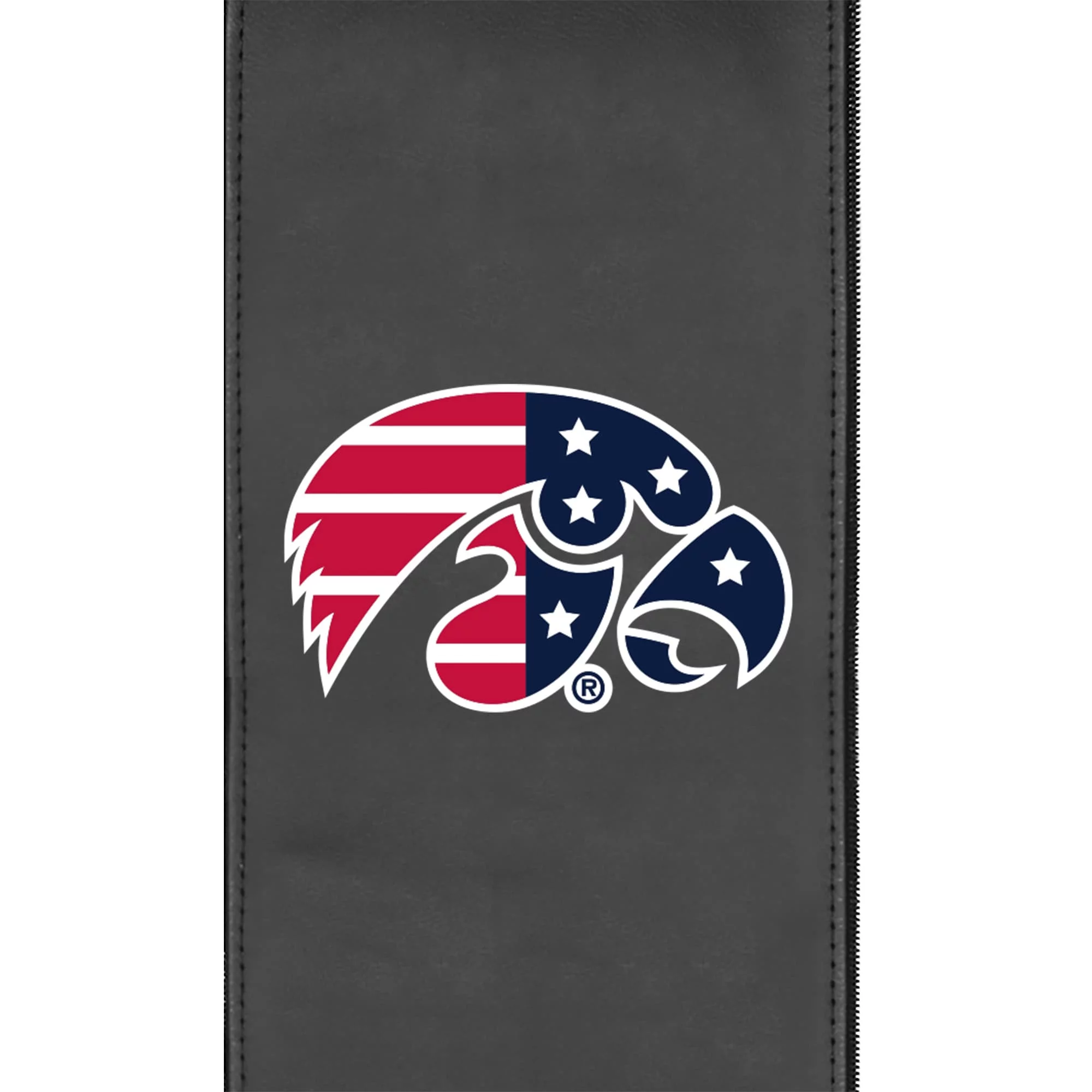 Iowa Hawkeyes Patriotic Primary Logo Curve Task Chair with Zipper System