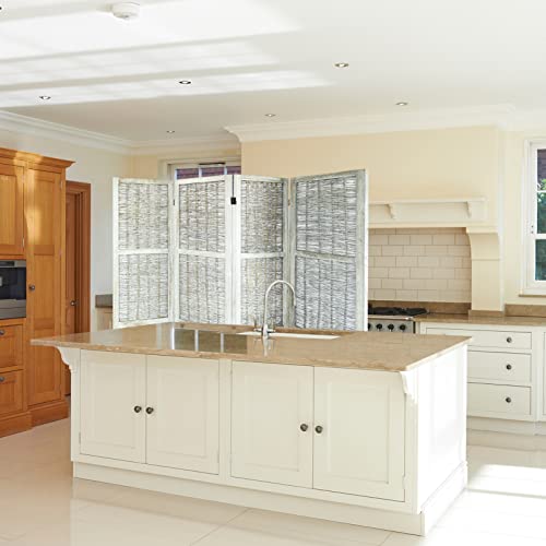 ECOMEX Room Divider, Room Dividers Screen Wood Room Mesh Durable Design Freestanding