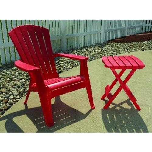 Adams Manufacturing 8500-26-3700 Plastic Quik-Fold® Side Table, Cherry Red