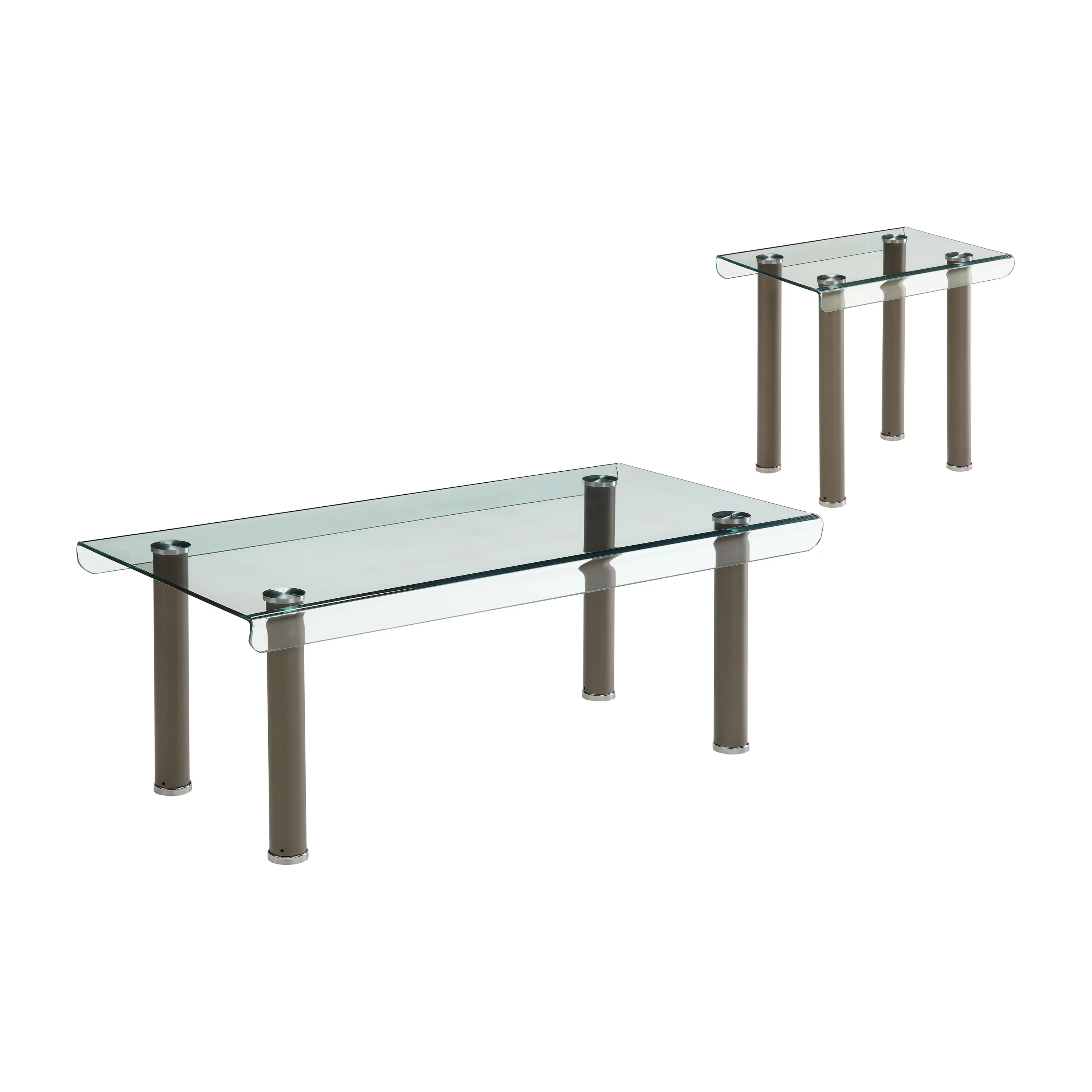 Furniture of America Ramey Contemporary 2-Piece Coffee Table Set, Champagne