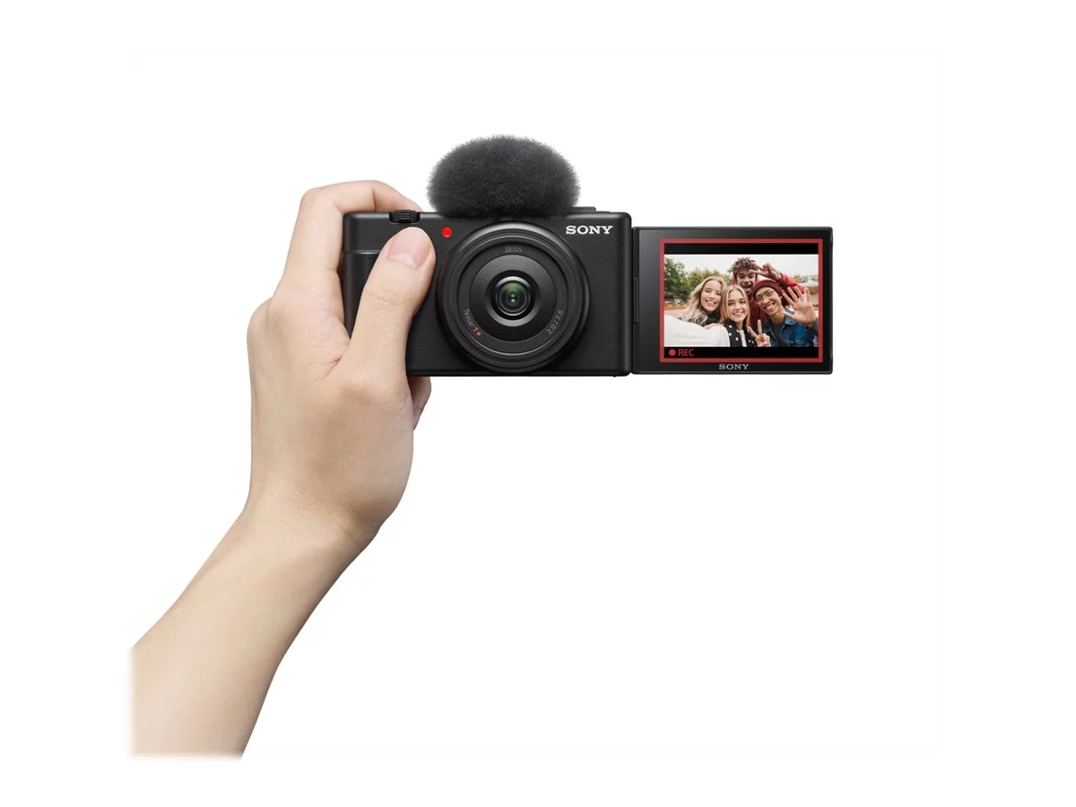 Sony ZV-1F - Digital camera - compact - 20.1 MP - 4K / 30 fps - ZEISS - Wi-Fi, Bluetooth - black