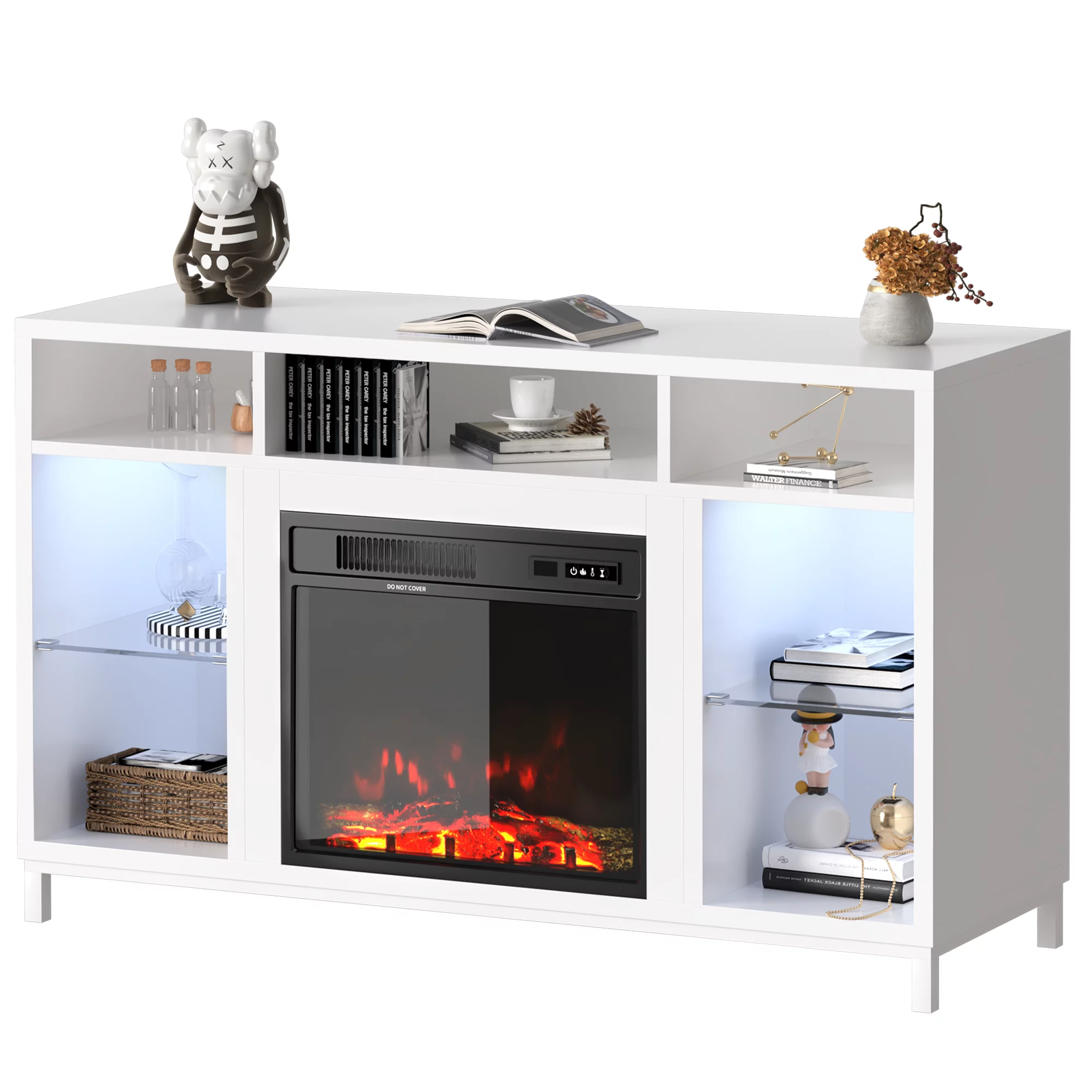 Fireplace TV Stand with 18