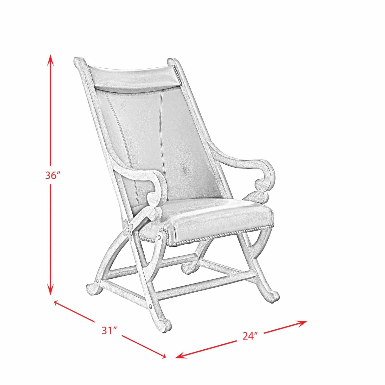 Picket House Furnishings Odessa Chair & Ottoman Set in Brown