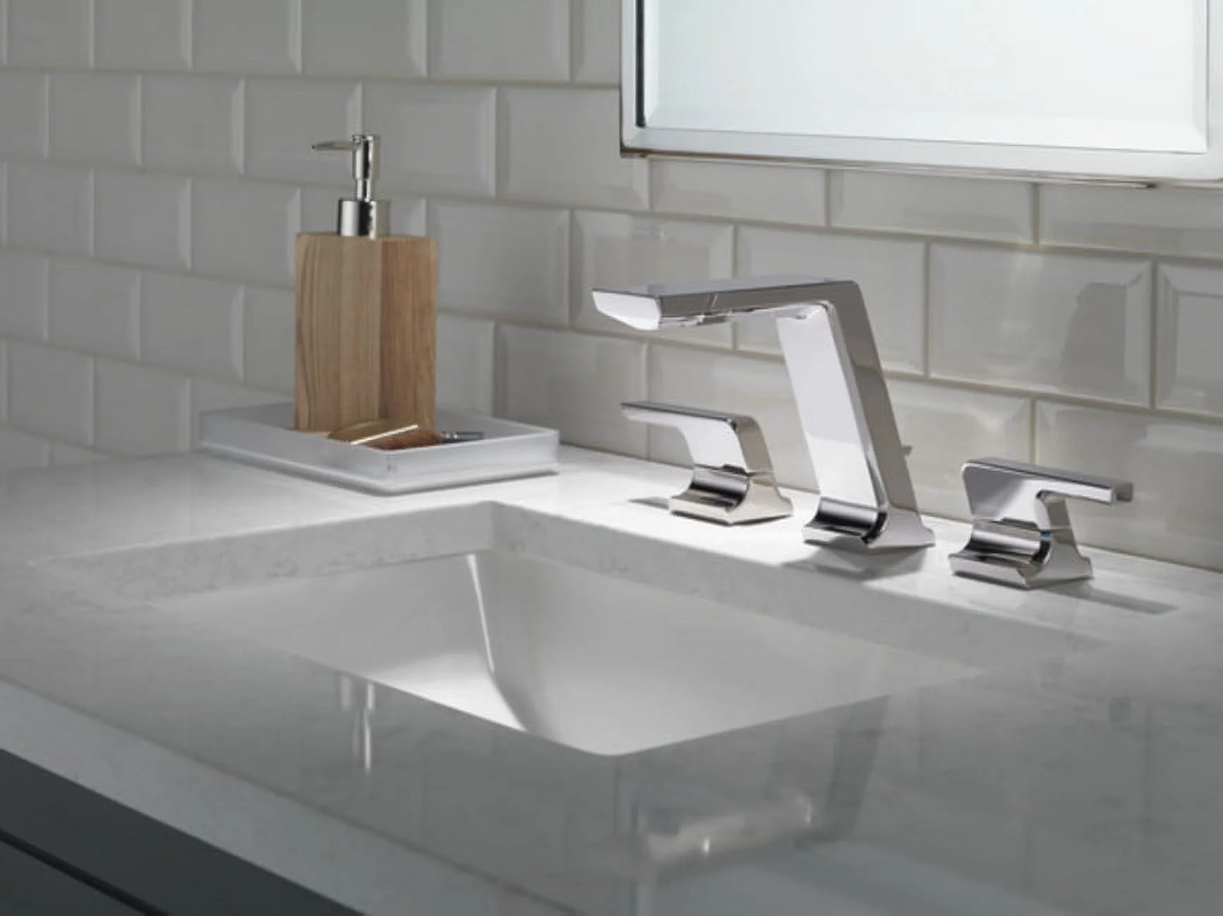 Delta 3599Lf-Mpu Pivotal 1.2 GPM Widespread Bathroom Faucet - Lumicoat Black Stainless