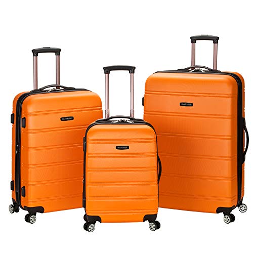 Rockland Melbourne Hardside Expandable Luggage with Spinner Wheels, Blue, Checked Large 28