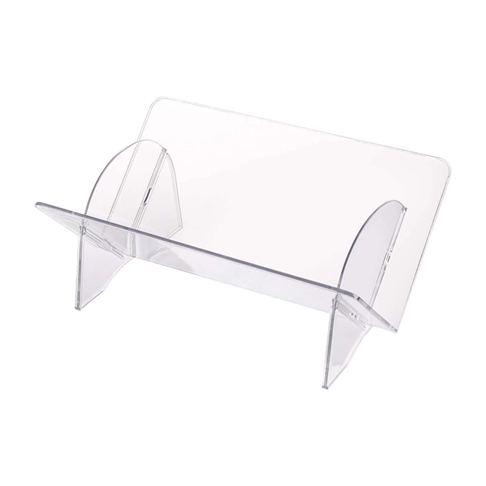 Bookshelves Magazine Shelf CD Display Shelf, Storage Small Book Storage Organizer, Acrylic Desktop Bookcase for Music, Office, Desktop, Books Clear