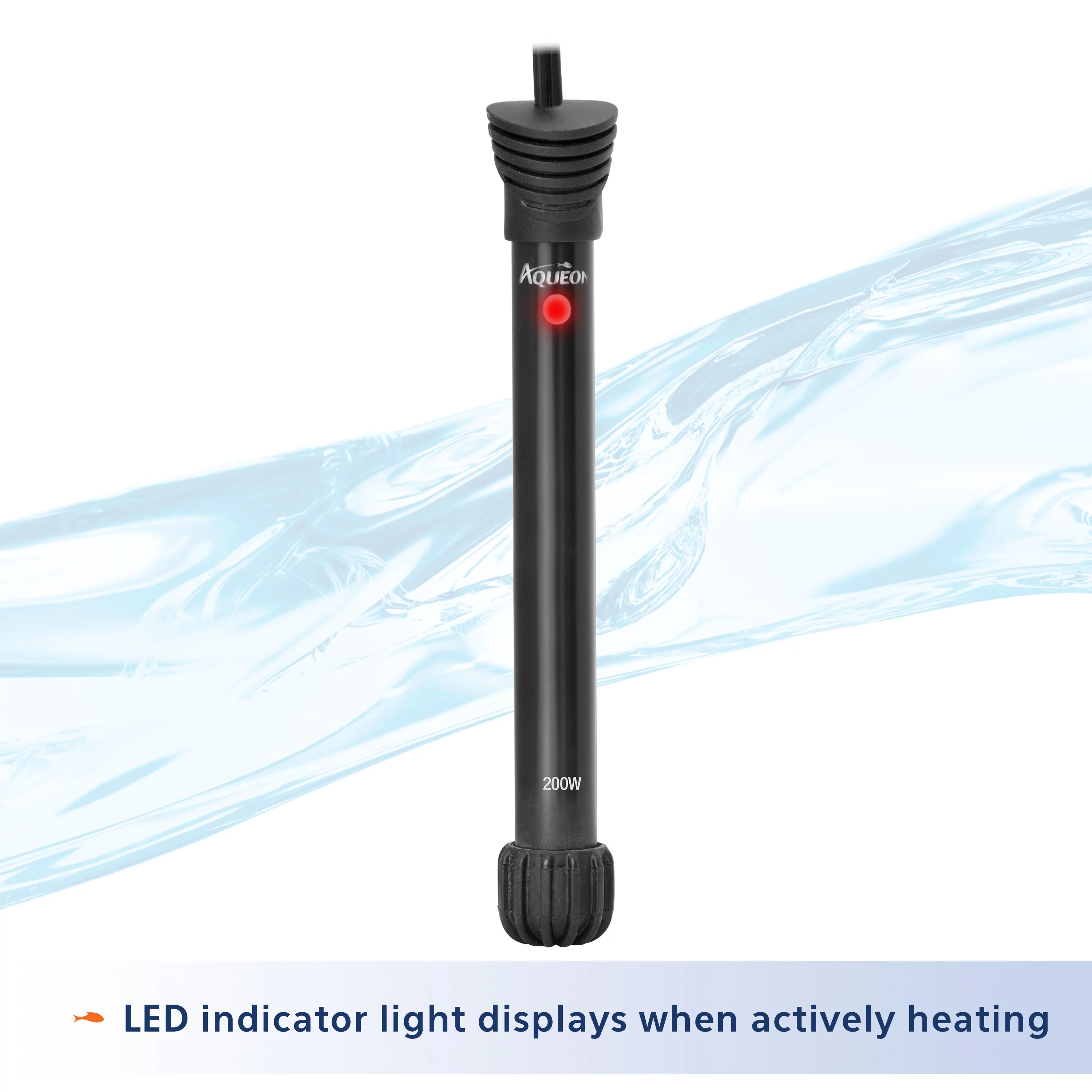 Aqueon Preset Aquarium Heater Black, 200 Watts