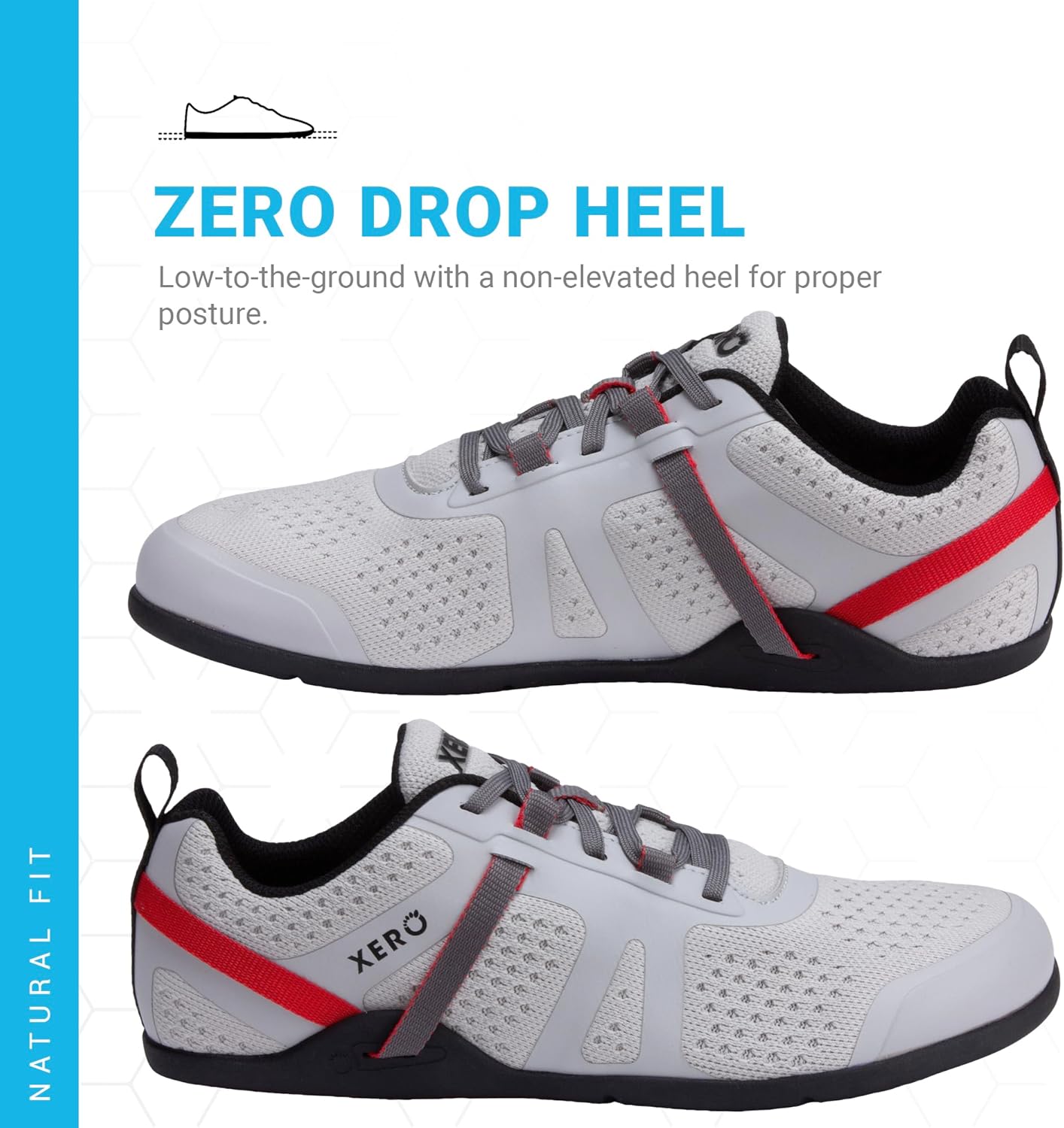 Xero Shoes — Prio Neo Men's Shoes — Athletic, Lightweight, Performance Cross-Trainer for Walking, Running, Tennis, Pickleball Sneakers for Men — Quiet Gray, Size 8