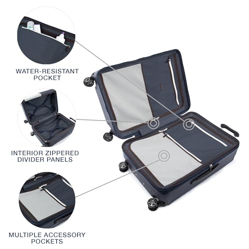 Travelpro Platinum Elite Hardside Expandable Carry on Luggage, 8 Wheel Spinner, TSA Lock, Hard Shell Polycarbonate Suitcase, Metallic Sand, Compact Carry on 20-Inch