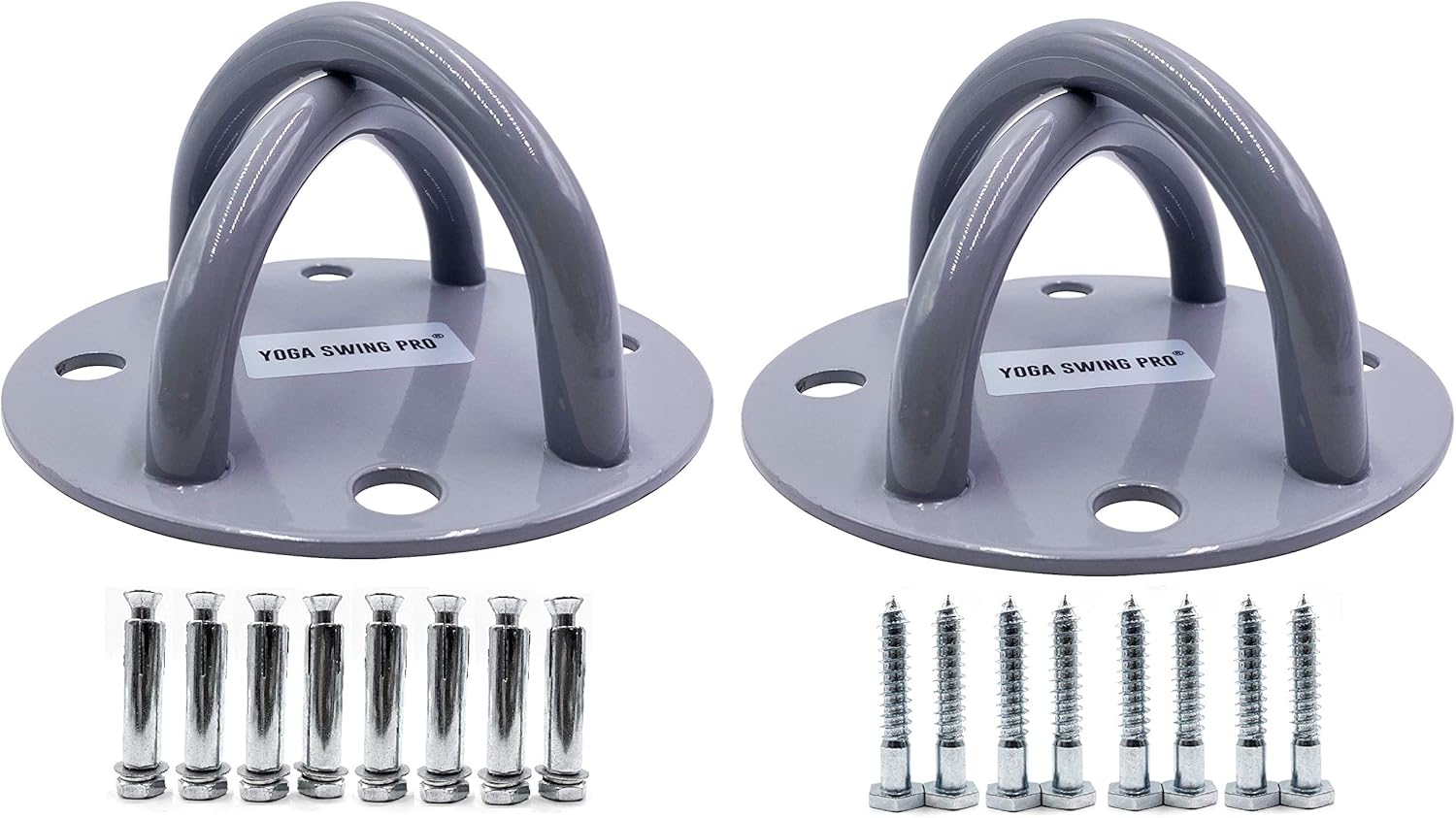 Premium Aerial Hammock Anti Gravity Yoga Swing Kit with Pack of 2 Heavy Duty Ceiling Hooks - Acrobat Flying Sling Set for Indoor and Outdoor Inversion Therapy