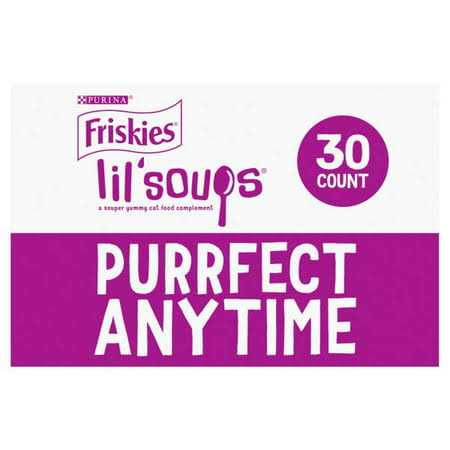 Friskies Purina Grain Free Wet Cat Food Complement Variety Pack Lil' Soups with Salmon Tuna or Shrimp - Pet Supplies online store