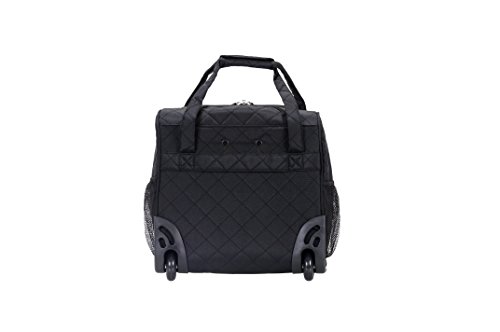 Rockland Melrose Upright Wheeled Underseater Carry-On Luggage, Black, 15-Inch