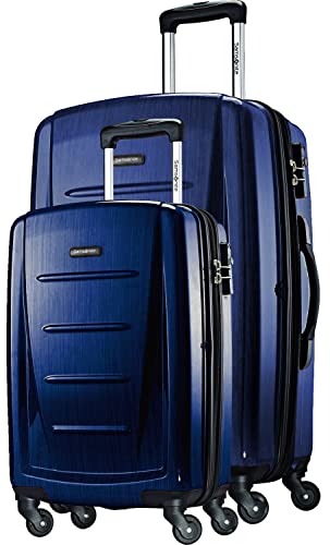 Samsonite Winfield 2 Hardside Expandable Luggage with Spinner Wheels, Brushed Anthracite, Checked-Large 28-Inch