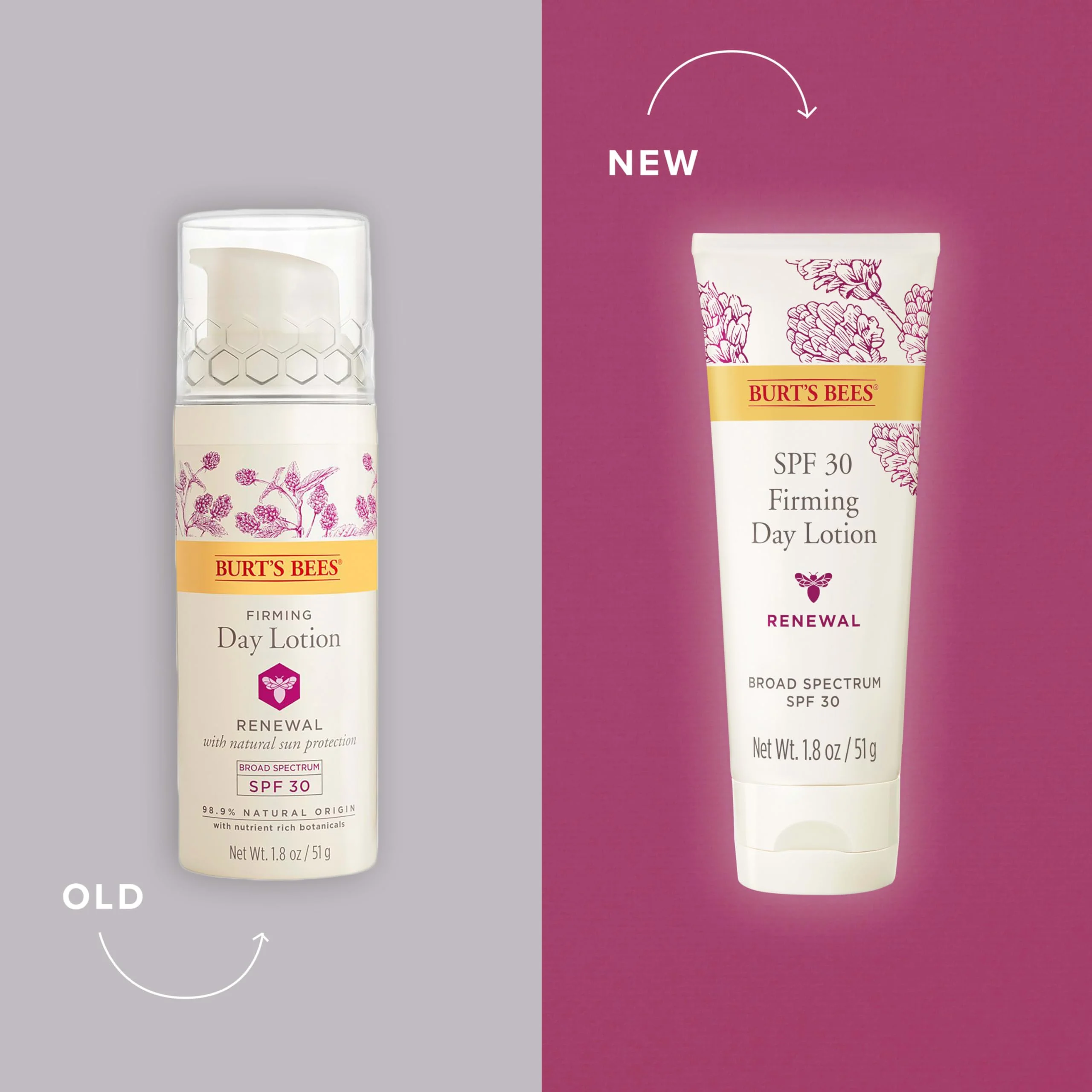 Burt,S Bees Sunscreen Moisturizer For Face, Spf 30 Retinol Alternative Facial Lotion For Anti-Aging Skincare & Daytime Protection,1.8 Ounce (Packaging May Vary)