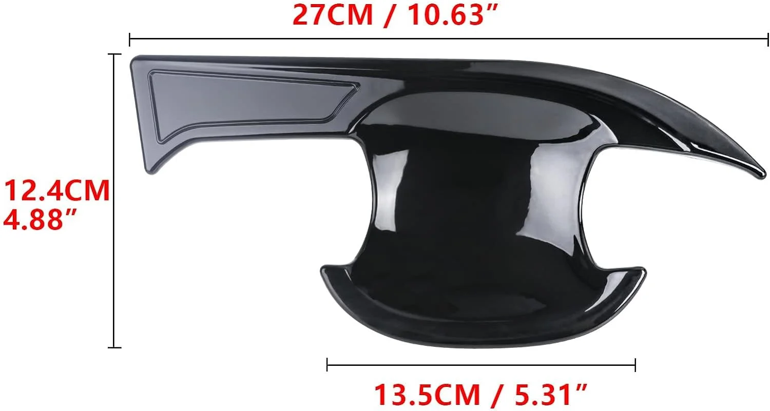 Xotic Tech Exterior Door Handle Bowl Cover Trim, Glossy Black, Compatible with Toyota RAV4 2019-2023