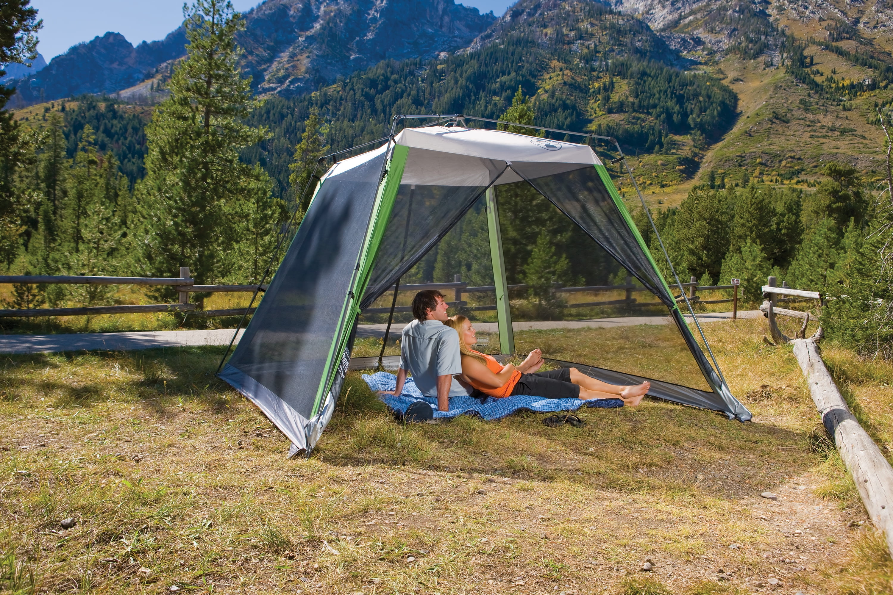 Coleman 10'x10' Slant Leg Instant Canopy Screen House (100 Sq. ft Coverage)