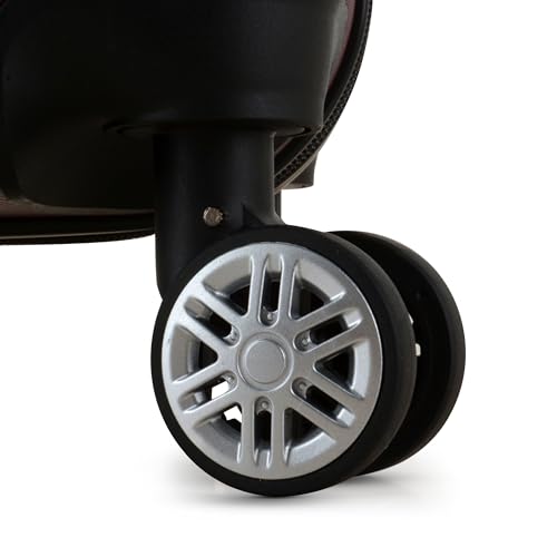 Elite Luggage Expandable Hardside Spinner Luggage, Black, 21