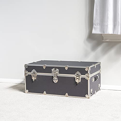 Rhino Trunk & Case Large Armor College Trunk - Secure Dorm Storage Chest - Ideal Footlocker for Students - Strong Trunks with 1000+ Pounds Sitting Capacity 32