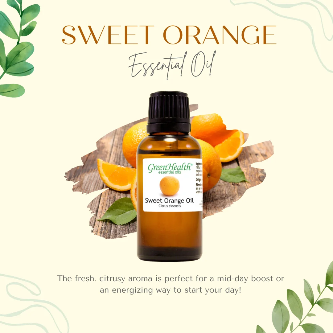 Sweet Orange Essential Oil - 128 fl oz (1 Gallon) Plastic Bottle w/ Cap - 100% Pure Essential Oil by GreenHealth