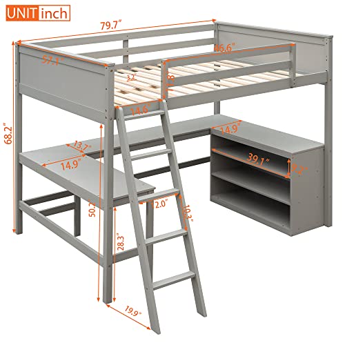 Merax Twin Over Twin Bunk Bed with Trundle and 3 Drawers, Solid Wood Bunk Bed Frame with Ladder and Full Guardrails, for Teens, Espresso