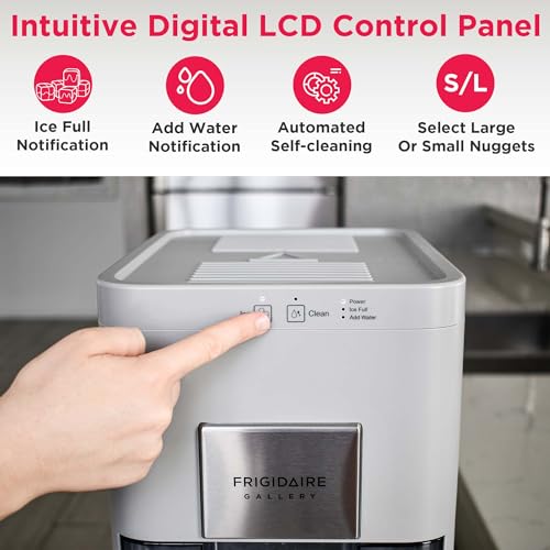 Frigidaire, EFIC240 Countertop Artisanal Sphere Ice Machine, Transparent Window, Gourmet Ice Maker, 84 Sphere per Day Capacity, Auto Self Cleaning Ice Making Machine (Grey)