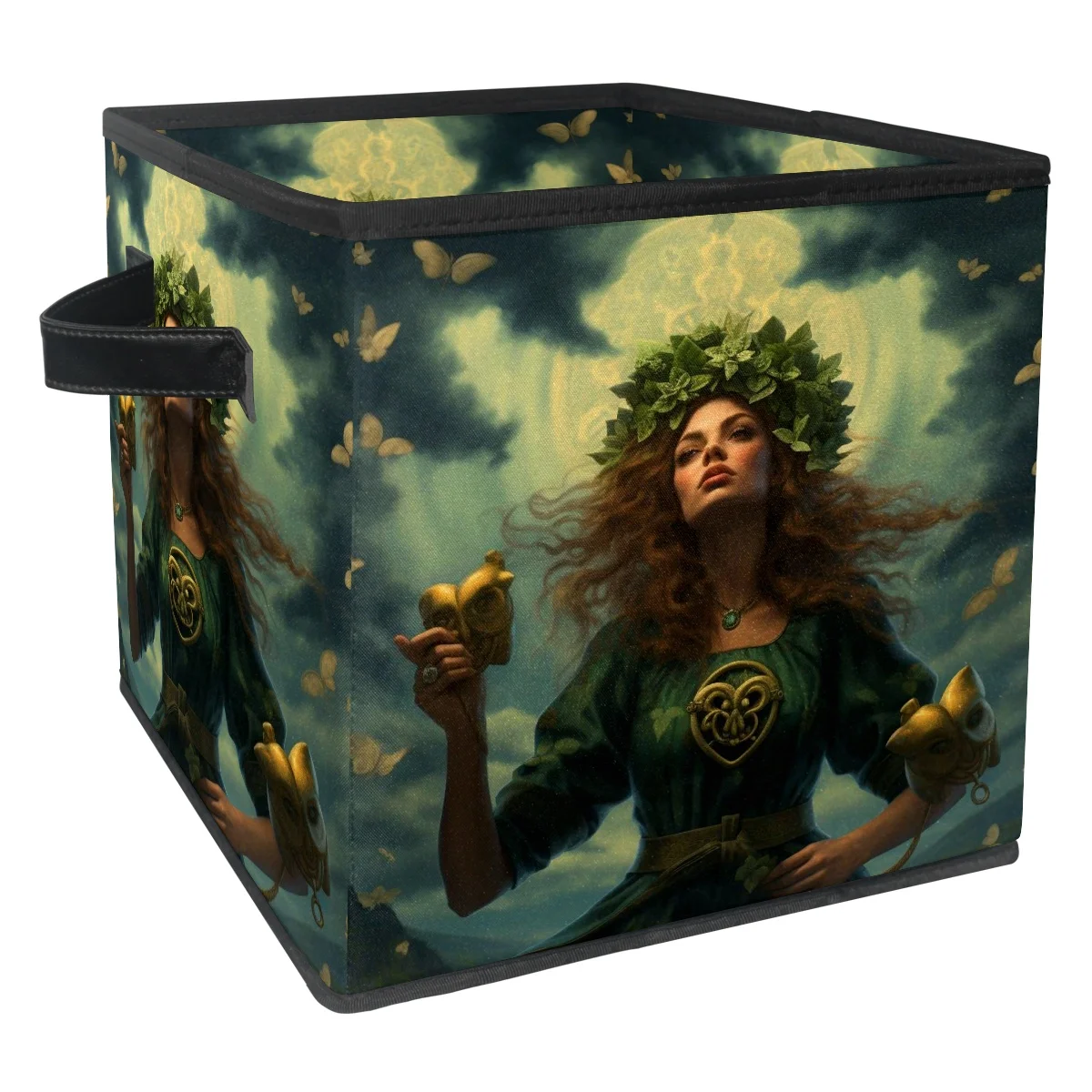 FeBohao Storage Bins Boxes Fabric with Cardboard Cube Foldable Towel Closet Utility Ideas Doll Farmhouse Adult Laundry Designs Houseware Multifunctional Basket Organizer beer