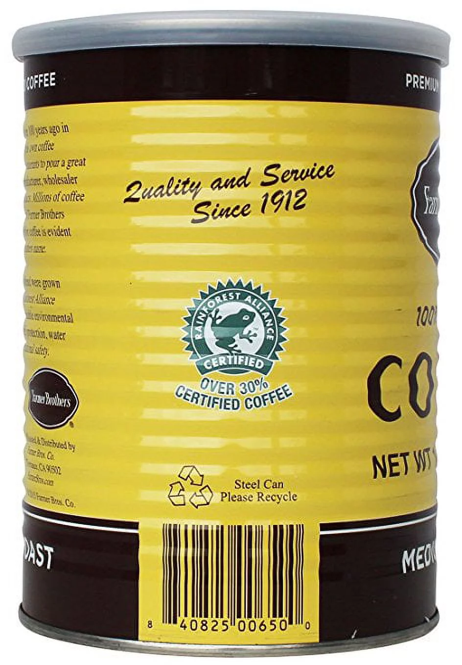 Farmer Brothers Classic 100% Arabica Ground Coffee, Medium Roast, 14 Oz (Pack of 2)