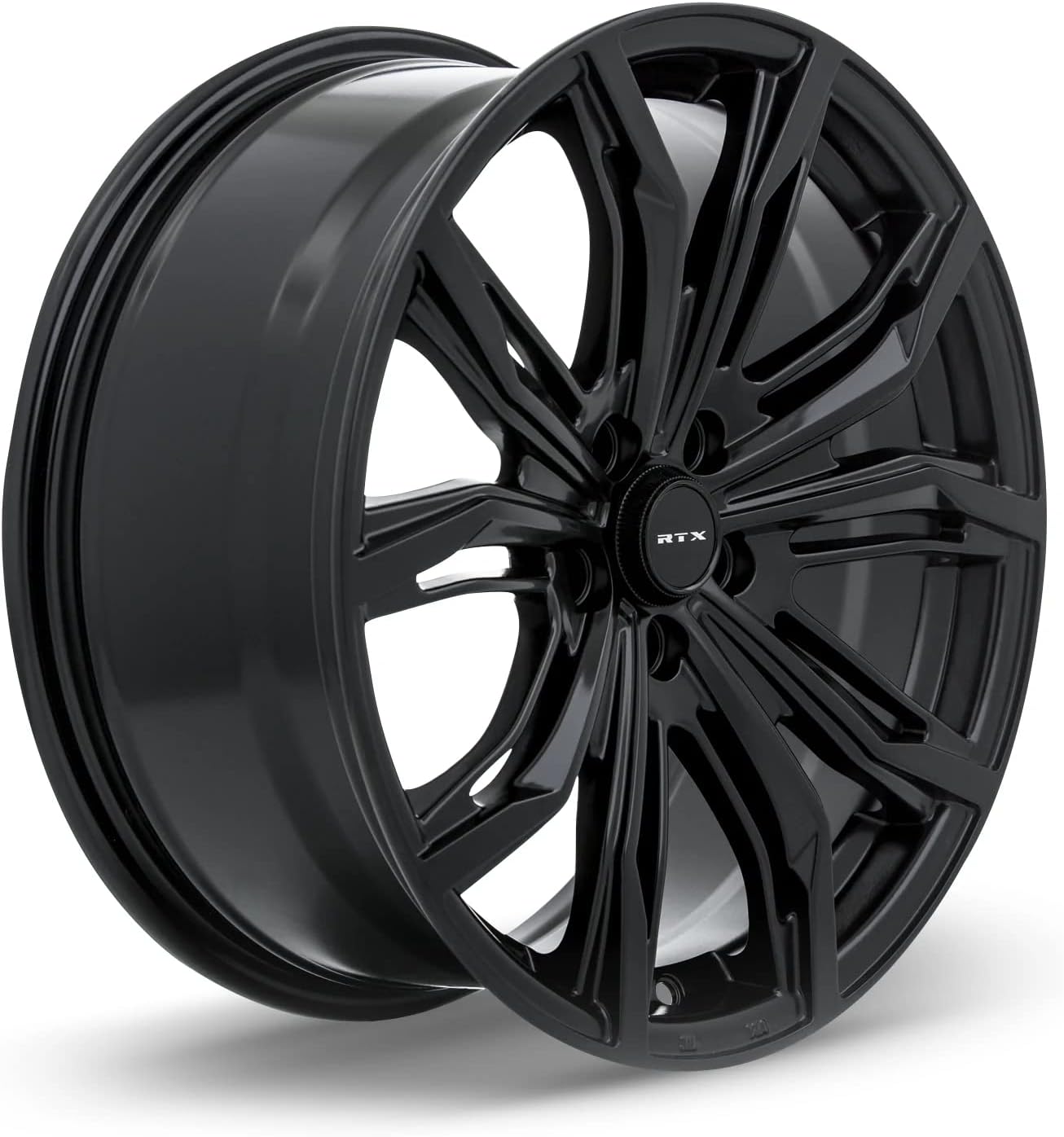 RTX BLACK WIDOW Custom Wheel - 19x8.5, 40 Offset, 5x112 Bolt Pattern, 66.6mm Hub - Satin Black Rim