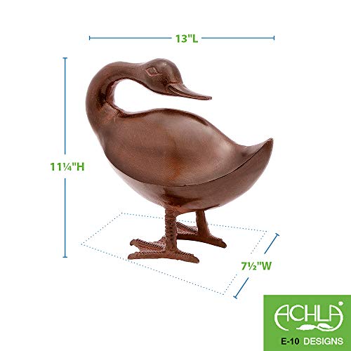 Achla Designs E-11 Ducks Statuary for Indoor and Outdoor Decorative use, Bronze