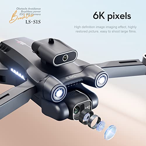 New S150 Mini Drone 4K Profesional 6K HD Camera Obstacle Avoidance Aerial Photography Brushless Foldable Quadcopter 2 Batteries 25 Mins Flying Time Drones