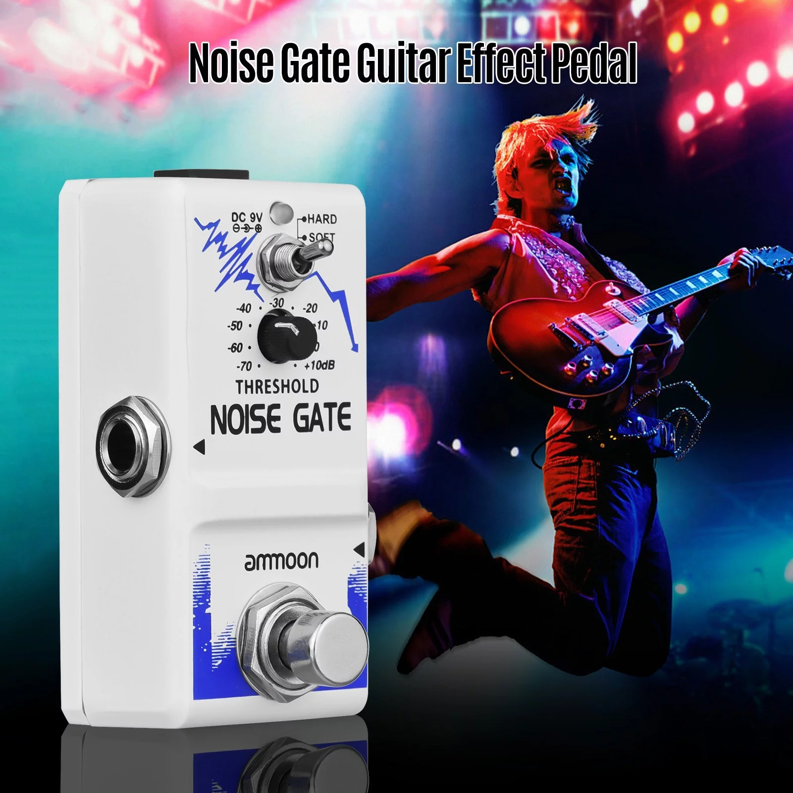 Noise Gate Guitar Effect Pedal True Bypass Zinc Alloy Shell Enhance Your Sound!
