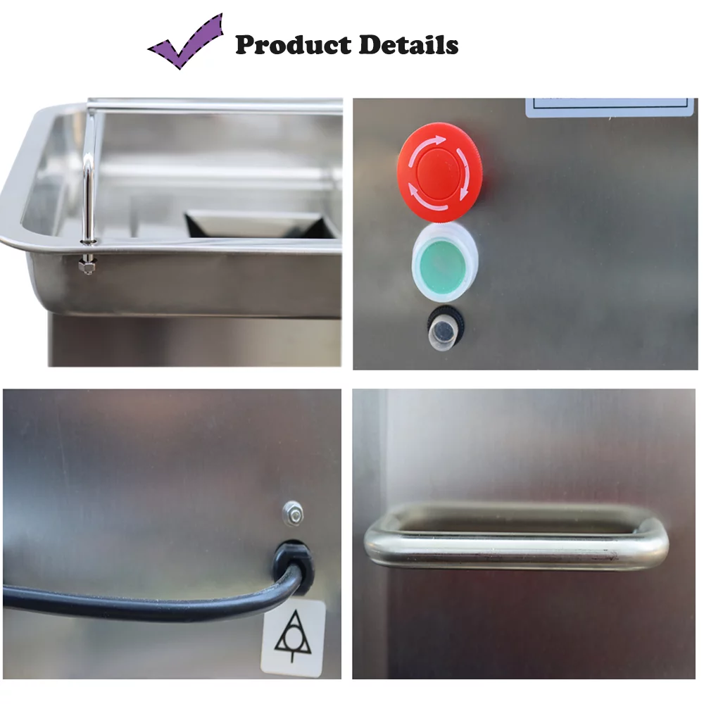 TECHTONGDA Qx Meat Cutter Machine Stainless Steel Meat Slicer 4MM Blade 250Kg/Hour